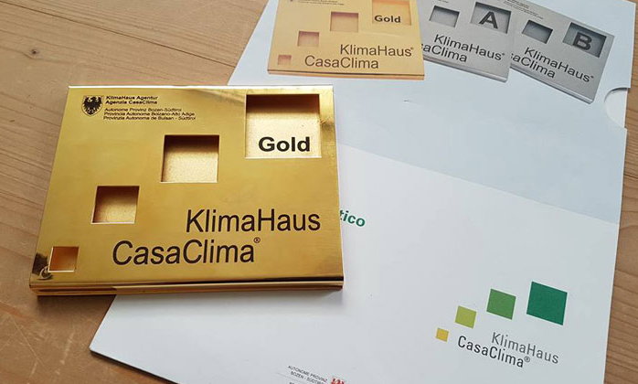 Certificazione ORO casa clima